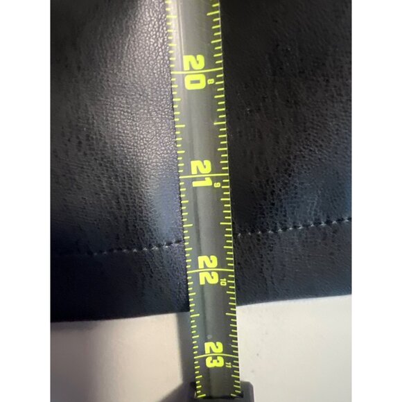 Womens Black Faux Leather Moto Jacket Bold Elements Medium - Picture 7 of 10